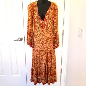 Aura chic boho hippie maxi dress